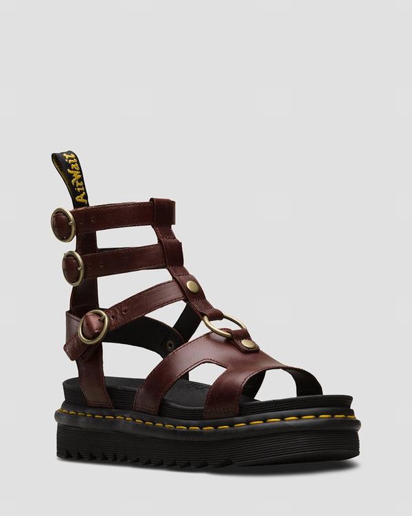 Dr Martens Dámské Sandály Adaira Temperley Hnědé, CZ-035176